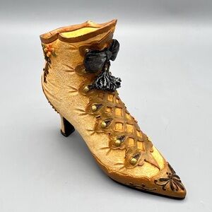 Gold Deluxe Decorative Shoe Figurine Circa 1894